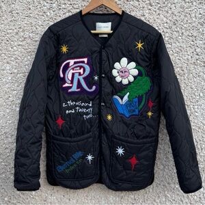 Embellished Quilted Black Jacket by First Rew